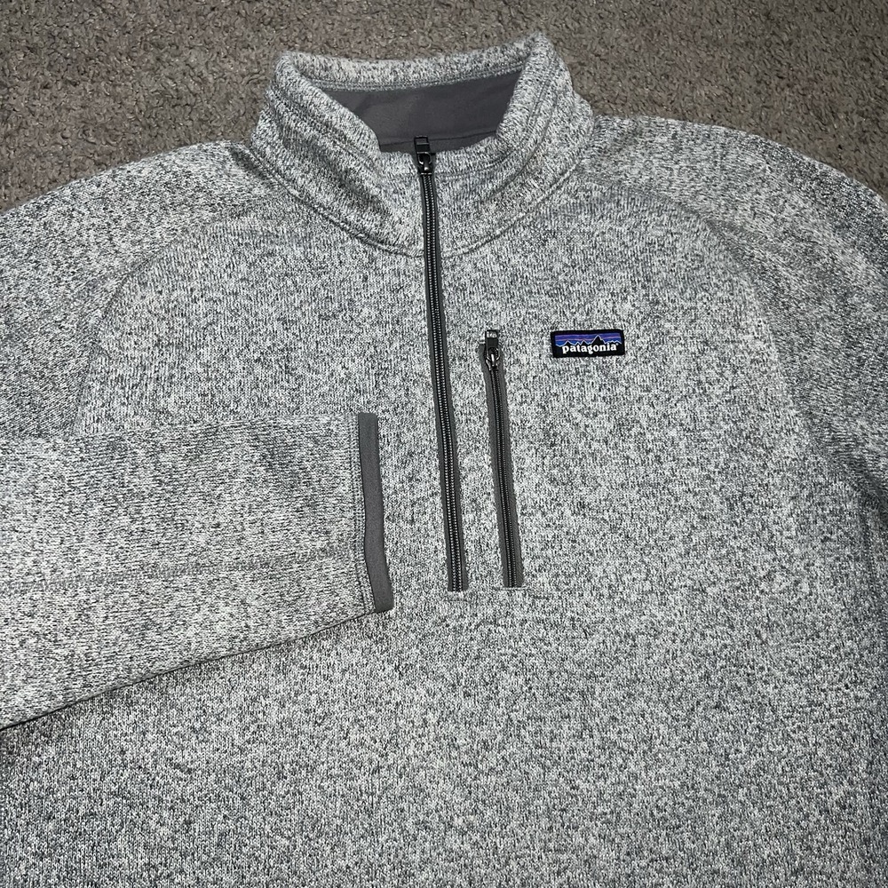 Patagonia Better Sweater Mens XL Quarter-Zip Fleece Grey Pullover Hiking 25528